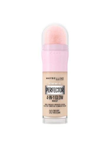 Maybelline Instant Anti-Age Perfector 4-In-1 Glow Фон дьо тен за жени 20 ml Нюанс 00 Fair