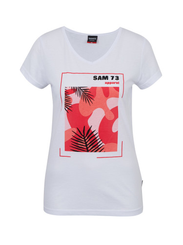 White women's T-shirt with print SAM 73 Ilda