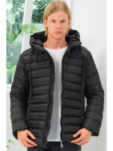 M8658 DEWBERRY MEN'S COAT-PLAIN BLACK