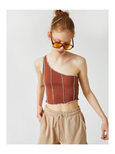 Koton One-Shoulder Crop Singlet