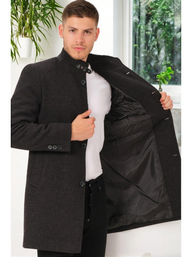 PLT8367 DEWBERRY MEN'S COAT-STRAIGHT LIGHT ANTHRACITE