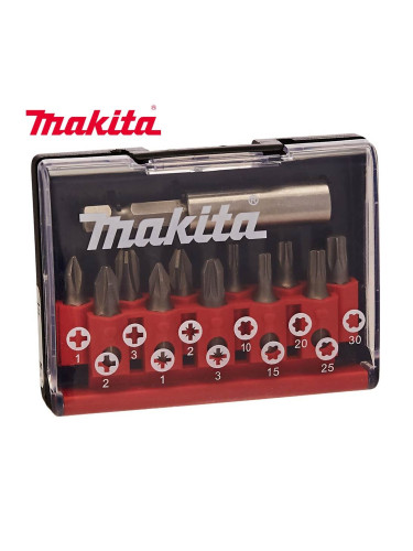 К-т накрайници с магнитен държач, 12 части, Makita D-31083, PH/PZ/TX
