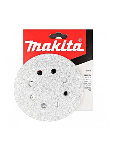 Шкурка за ексцентършлайф K100, 125 мм, Makita P-33370, 8 отвора, 10 бр.