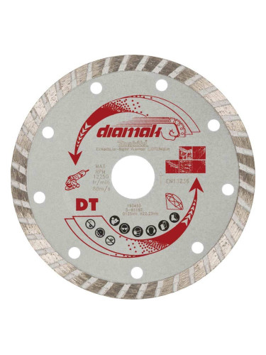К-т 10бр. диамантени дискове за сухо и мокро рязане 125x22.23мм, Makita D-61167-10