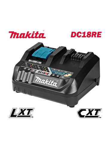 Зарядно устройство, двойно, комбинирано за Li-ion батерии 10.8/12V-14.4/18V, CXT, LXT, Makita DC18RE (198720-9)