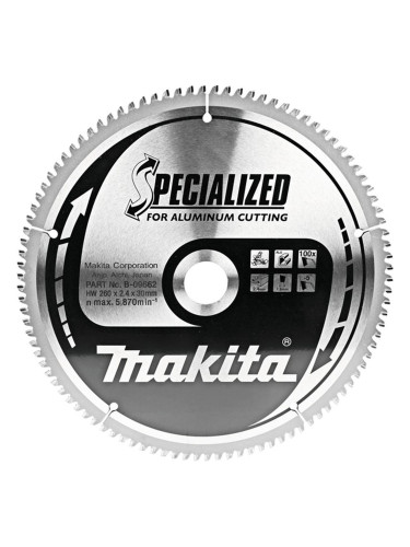 Циркулярен TCT режещ диск за алуминий Makita SPECIALIZED B-09662, 260x30x100T