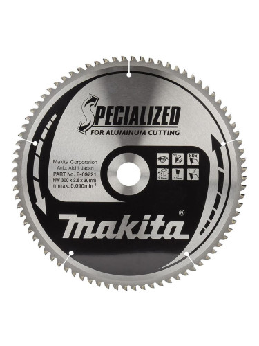 Циркулярен TCT режещ диск за алуминий,  Makita SPECIALIZED B-09721, 300x30x80T