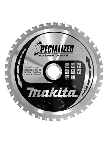 Циркулярен режещ диск за сандвич панел Makita SPECIALIZED B-63133, 165x20x42T