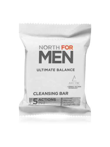 Oriflame North for Men Ultimate Balance почистващ твърд сапун 5 в 1 100 гр.