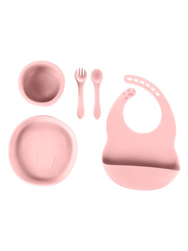 Zopa Silicone Set комплект за хранене за деца Old Pink 1 бр.