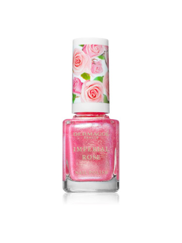 Dermacol Imperial Rose лак за нокти с блестящи частици цвят 02 11 мл.