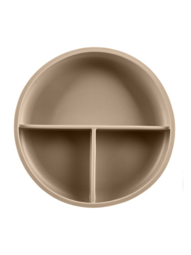 Zopa Silicone Divided Plate разделена чиния с вендуза Sand Beige 1 бр.