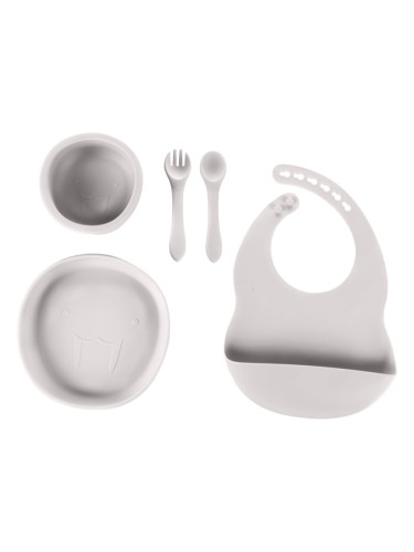 Zopa Silicone Set комплект за хранене за деца Dove Grey 1 бр.