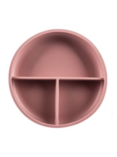 Zopa Silicone Divided Plate разделена чиния с вендуза Old Pink 1 бр.
