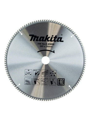 Многофункционален циркулярен TCT режещ диск, Makita D-65698, 305x30x120T