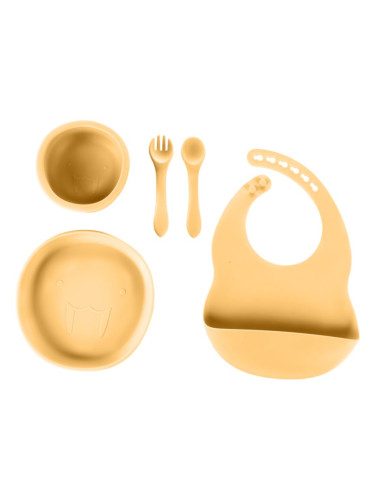 Zopa Silicone Set комплект за хранене за деца Mustard Yellow