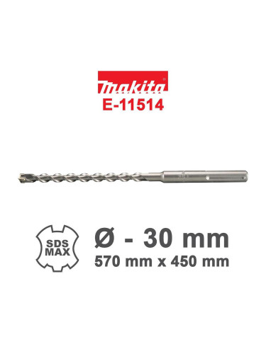 Свредло за бетон SDS-max, 30x450/570 мм, Makita E-11514