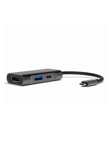 Докинг станция 4Smarts 3in1 Compact Hub with DeX Function (468784), от USB C към 1x USB C(PD) / 1x USB A / 1x HDMI, сива