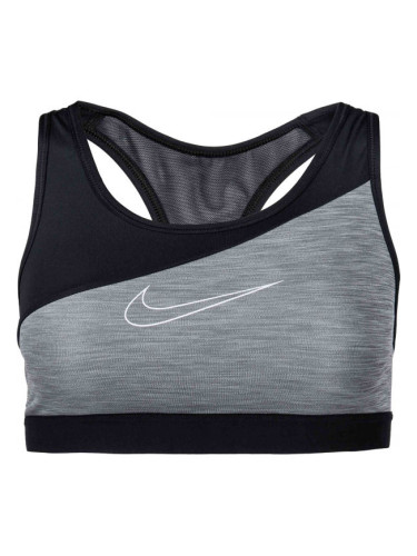 Nike SWOOSH BAND MTLC LOGO BRA Дамско спортно бюстие, черно, размер