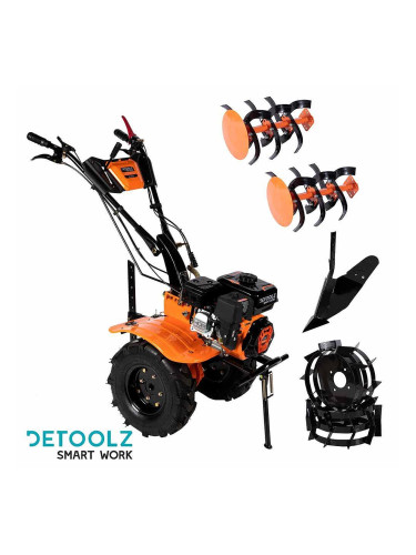 Мотофреза бензинова DETOOLZ DZ-M125, 7.5 конски сили, 4-тактова