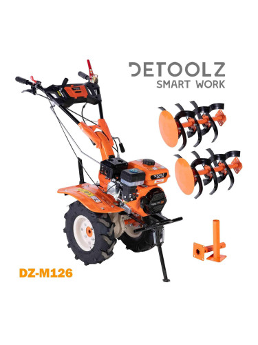 Мотофреза бензинова DETOOLZ DZ-M126, 7.5 конски сили, 4-тактова