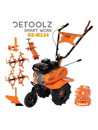 Мотофреза бензинова DETOOLZ DZ-M124, 7 конски сили, 4-тактова