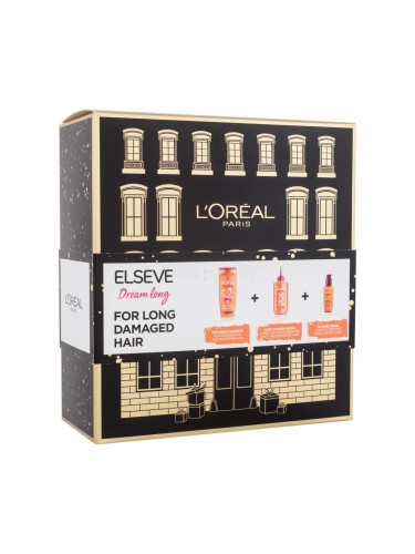 L'Oréal Paris Elseve Dream Long Подаръчен комплект шампоан Elseve Dream Long 250 ml + балсам Elseve Dream Long Wonder Water 200 ml + серум за коса Elseve Dream Long Go Sleek Serum 100 ml увредена кутия