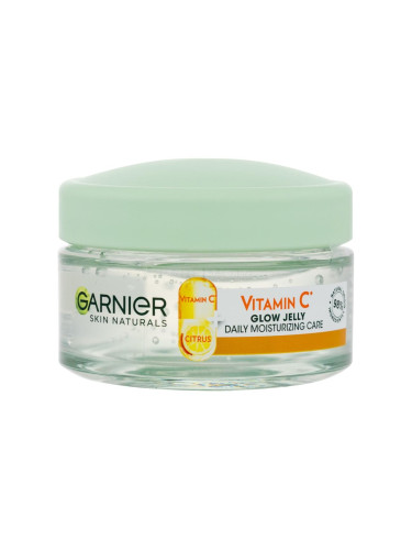 Garnier Skin Naturals Vitamin C Glow Jelly Daily Moisturizing Care Гел за лице за жени 50 ml увреден флакон