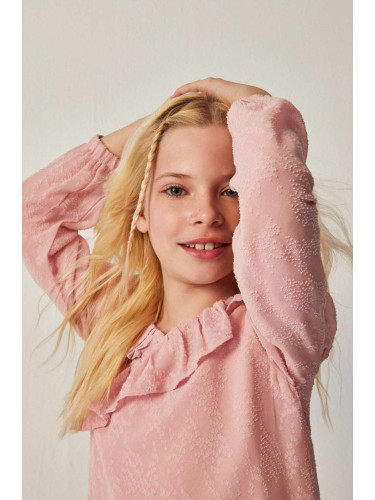 Детска блуза Mayoral в розово с изчистен дизайн