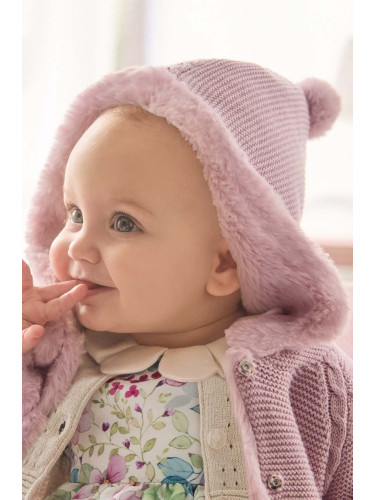 Бебешки пуловер Mayoral Newborn в розово от топла материя