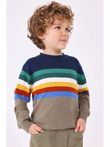 Детски пуловер с вълна Mayoral в бежово