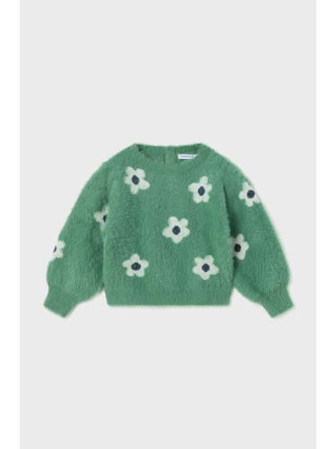 Бебешки пуловер Mayoral в зелено