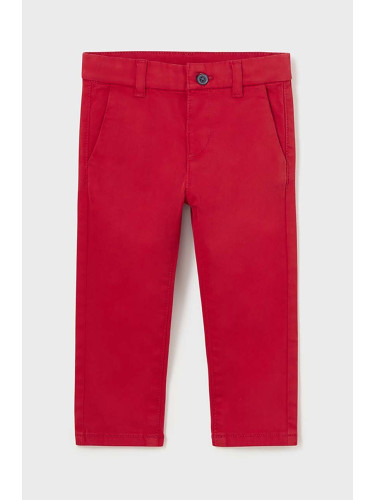 Бебешки панталон Mayoral в червено с изчистен дизайн