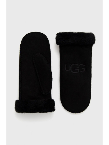 Велурени ръкавици UGG дамски в черно