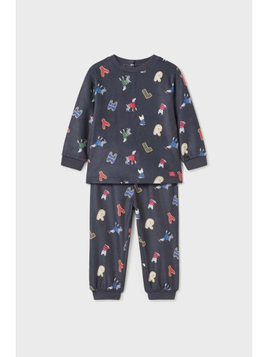 Бебешка пижама Mayoral в тъмносиньо с десен