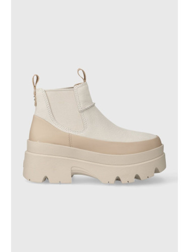 Боти челси UGG Brisbane Chelsea в бежово с платформа 1143842