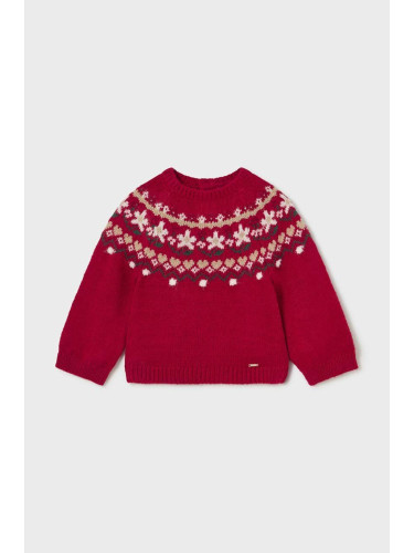 Бебешки пуловер Mayoral в червено