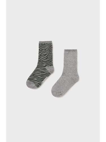 Детски чорапи Mayoral (2 броя) в сиво