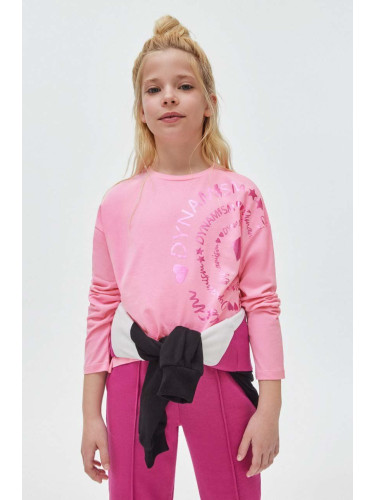 Детска блуза с дълги ръкави Mayoral в розово
