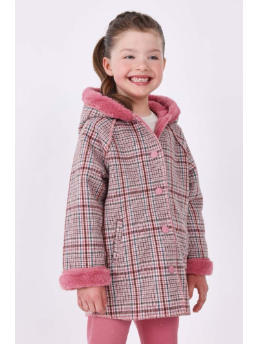 Детско палто с вълна Mayoral в розово