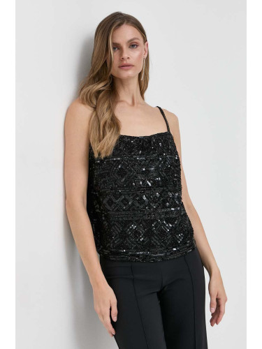 Блуза Luisa Spagnoli в черно с апликация