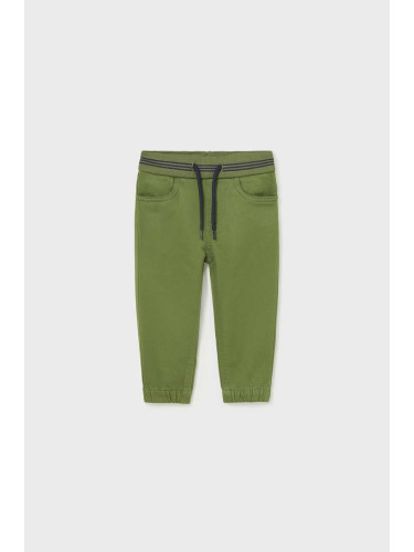 Бебешки спортен панталон Mayoral jogger в зелено с изчистен дизайн