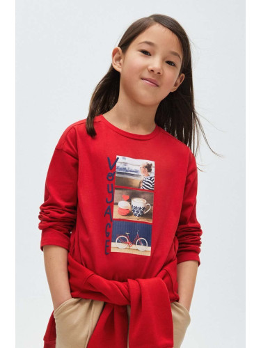 Детска блуза с дълги ръкави Mayoral в червено