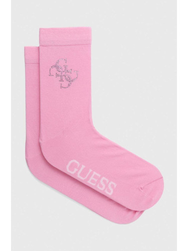 Чорапи Guess в розово O3YY00 KBZU0