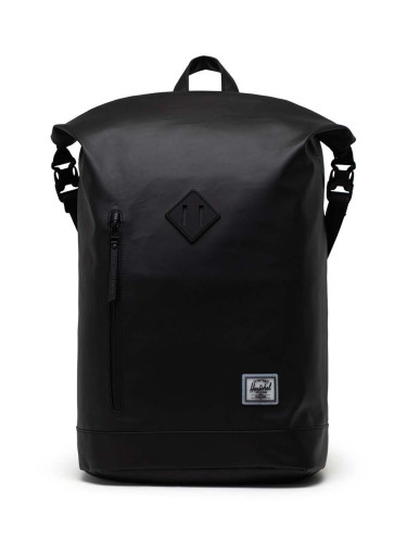 Раница Herschel Roll Top Backpack в черно голям размер с изчистен дизайн