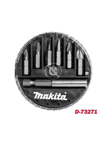 Комплект накрайници / битове, 7 части, 25мм, 1/4", PH/PZ/SB, Makita D-73271