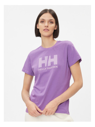 Helly Hansen Тишърт Logo 34112 Виолетов Regular Fit