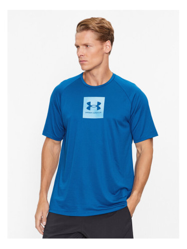 Under Armour Тишърт Ua Tech Prt Fill Ss 1380785 Син Loose Fit