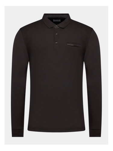 Pierre Cardin Тениска с яка и копчета 30304/000/3005 Черен Regular Fit