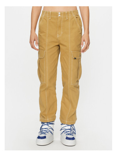 Vans Текстилни панталони Sidewalk Pant VN000GWNBYA1 Бежов Loose Fit